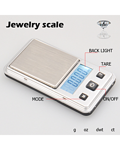 0.01g/200g TC-10 Mini Portable Stainless Steel Weighing Jewelry Digital Diamond Scale