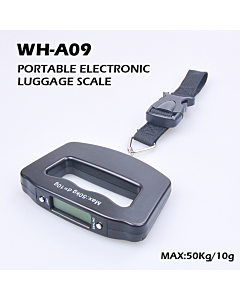 Luggage Portable Digital Bandage Scale Blue Backlit WH-A09 50Kg*10g With Weight Lock and Sound Prompts