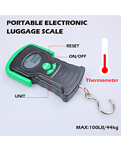 44kg/10g Slide Handler Portable Digital Luggage Scale Electronic Balance With Thermometer