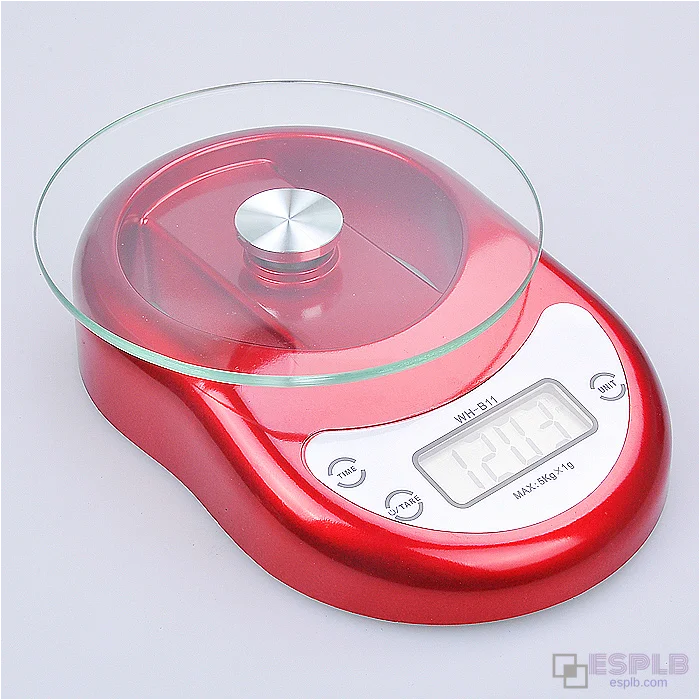 Bilancia digitale elettronica mini rossa 5kg/1g
