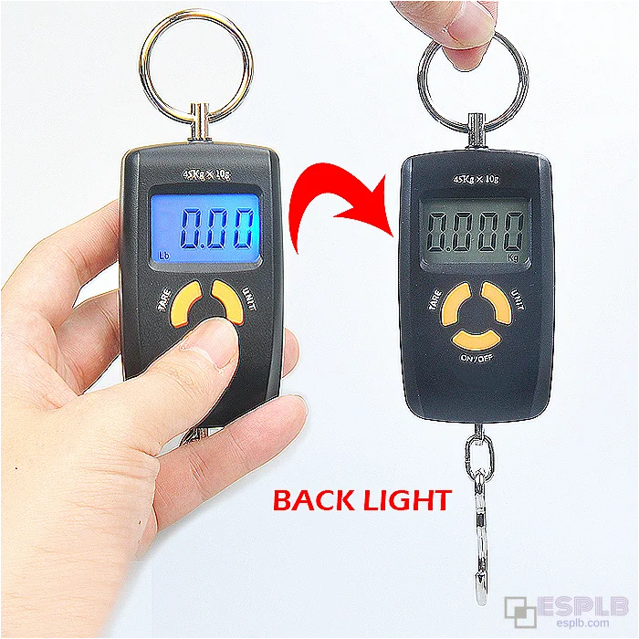 10KG/5G, 10-45KG/10G draagbare elektronische weegschaal