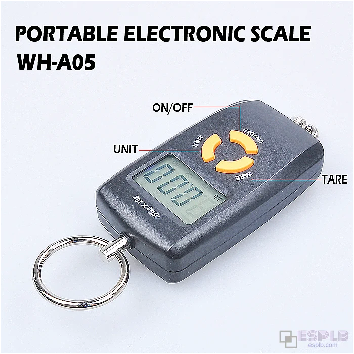 Håndholdt digital vekt, 1-10KG/5G, 10-45kg/10g. Bærbar med bakgrunnsbelysning. Lommeformat. Perfekt gave.
