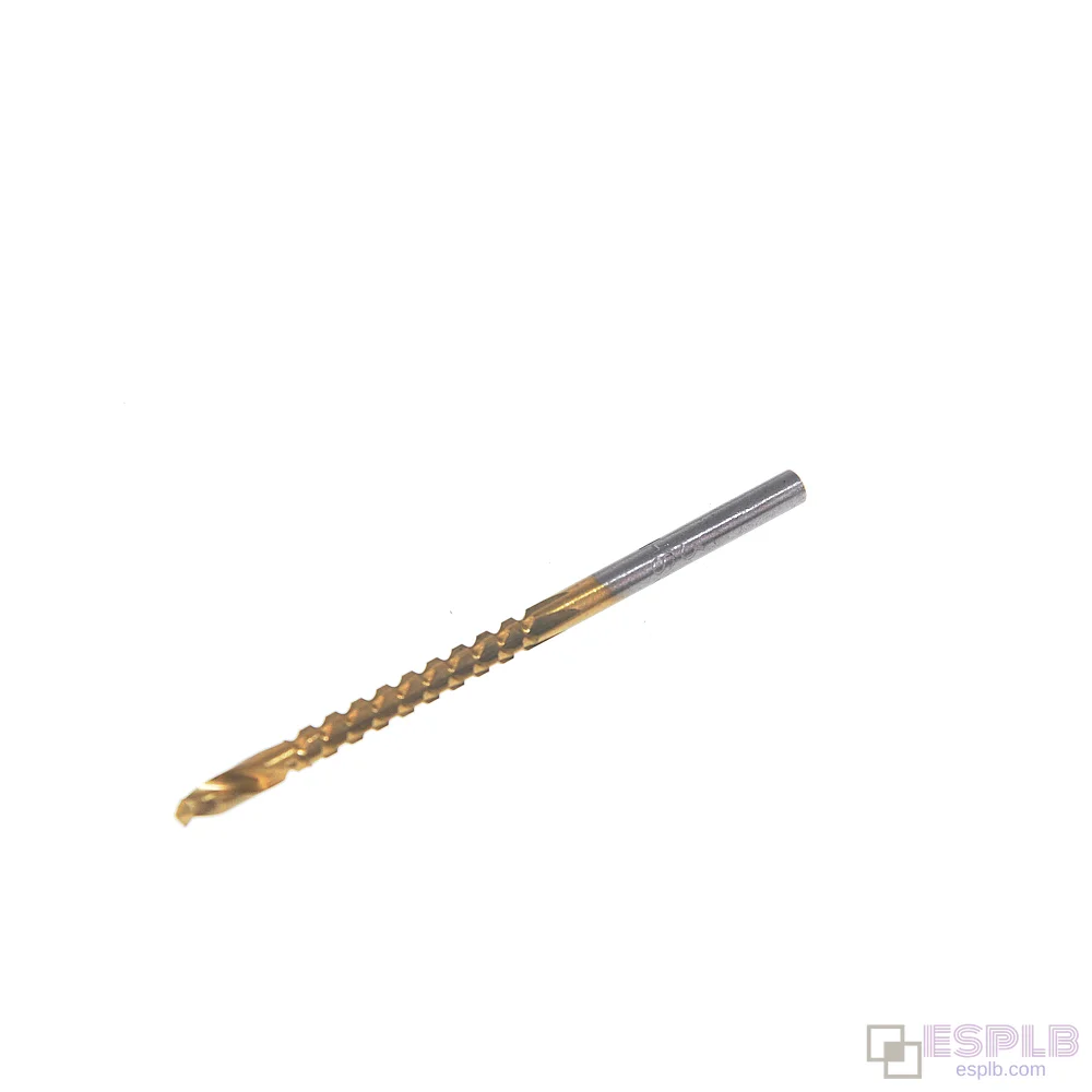 Ensemble de 6 forets hélicoïdaux en acier rapide revêtus de titane (3 mm, 4 mm, 5 mm, 6 mm, 6,5 mm, 8 mm) pour le travail du bois
