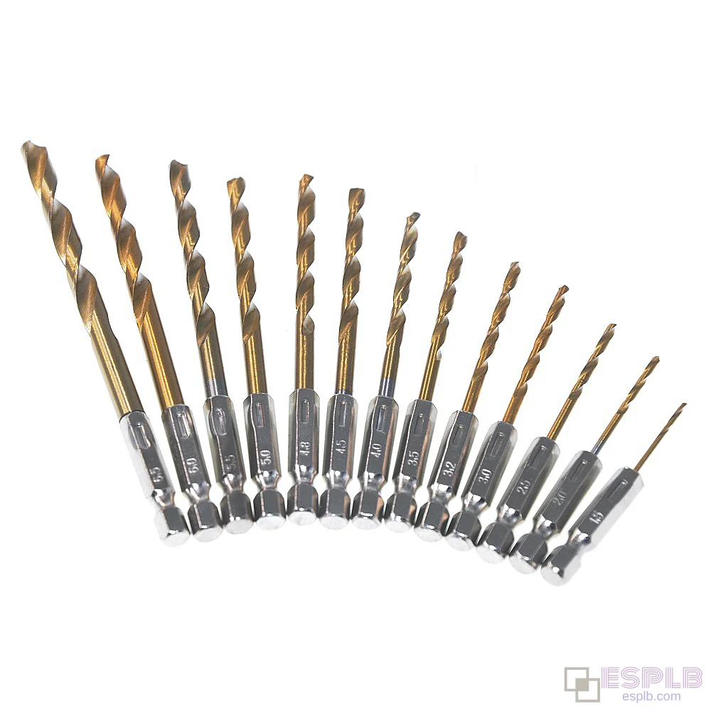 13件套钛涂层高速钢麻花钻
