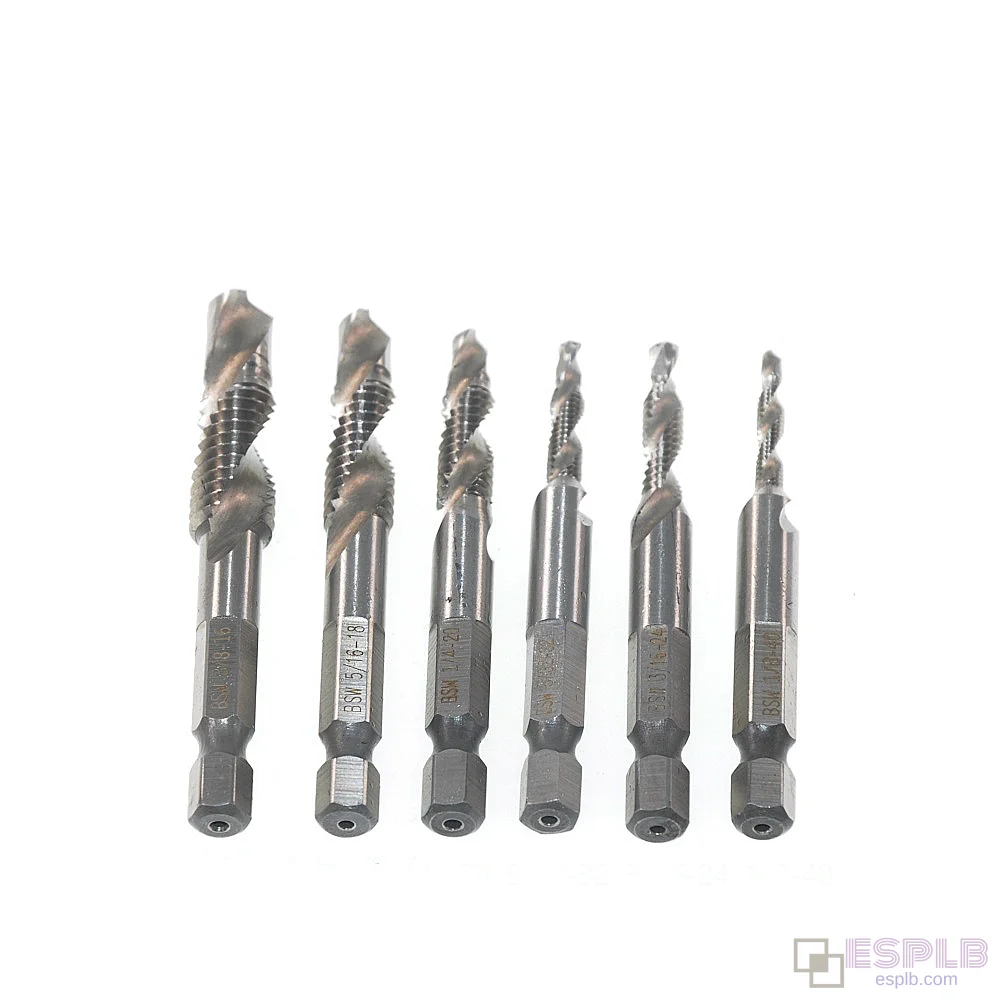 6件套 1/4'' 六角柄 HSS 高速钢钻头
