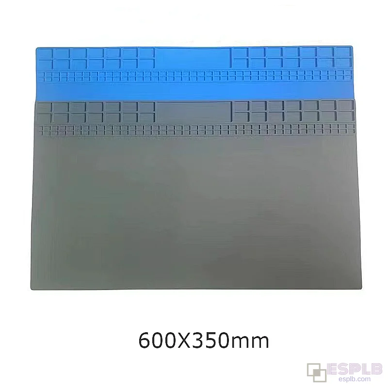 משטח בידוד מסיליקון טהור 600x350 מ"מ, משטח עבודה לתיקון, משטח עבודה עמיד בחום BGA לתחנת הלחמה
