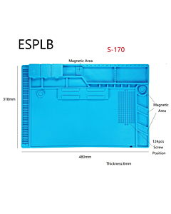 S-170 480x318mm Silicone Pad Desk Work Mat Heat Insulation Maintenance Platform for BGA PCB Soldering Repair Tool