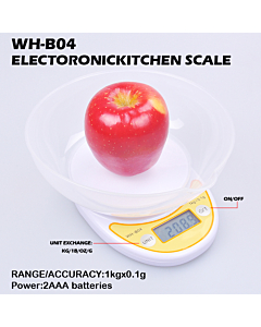 kitchen scale electronic with bowl baking balance 1KG/0.1G