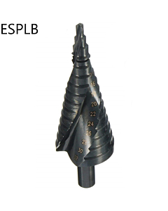 ESPLB 1pcs 4-32MM HSS Cobalt Step Drills Bit High Speed Steel Nitrogen Spiral Triangle Shank for Metal Cone