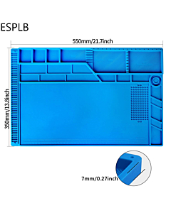 ESPLB 550mmx350mm Large Insulation Pad Silicon Soldering Mat Electronic Repair Magnetic Work Pad Mat Resistant Platform Station 