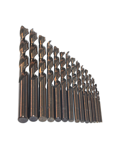 15pcs 1.5-10mm M35 Cobalt HSS Co High Speed Steel Drill Bits Set Metal Wood Working Straight Shank Twist Drill Bit Power Tools